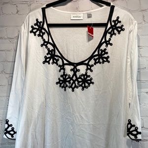 NWT Avenue Women's Pullover Top sz 3X (26/28) white